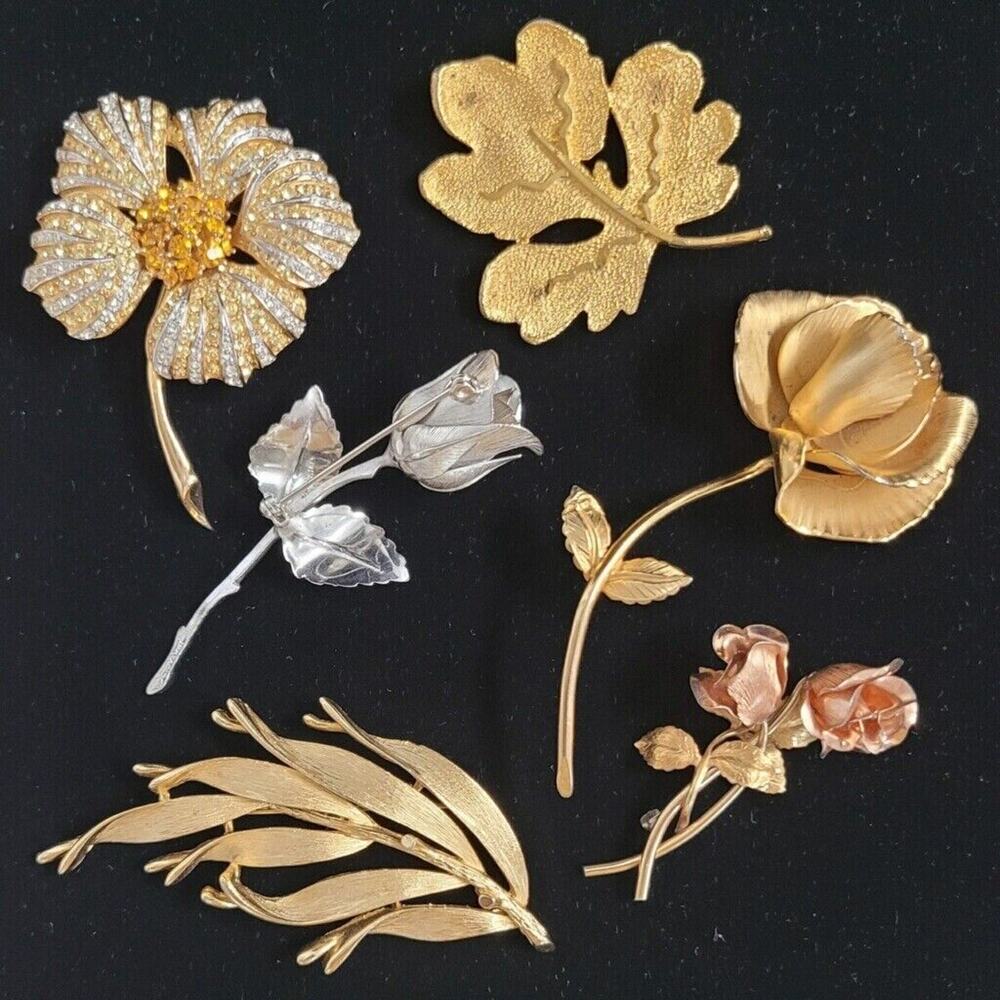 Vintage Krementz Giovanni Gold Silver Tone Costume Jewelry Set 3"